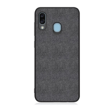 Gigapack Samsung Galaxy A20 szilikon telefonvédő (textil hátlap, fekete) tok és táska