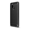 Gigapack Samsung Galaxy A21s Szálcsiszolt Szilikon Tok - Fekete