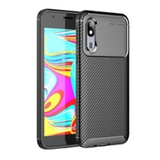 Gigapack Samsung Galaxy A2 Core Szilikon telefonvédő (légpárnás sarok, karbon minta, fekete) tok és táska