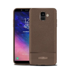 Gigapack Samsung Galaxy A6 (2018) SM-A600F szilikon telefonvédő (közepesen ütésálló, szálcsiszolt) barna tok és táska