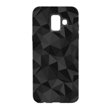 Gigapack Samsung Galaxy A6 (2018) szilikon telefonvédő (3D, gyémánt minta, fekete) tok és táska