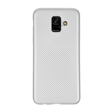 Gigapack Samsung Galaxy A6 (2018) Szilikon telefonvédő (karbon minta, ezüst) tok és táska