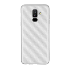 Gigapack Samsung Galaxy A6+ (2018) Szilikon Tok - Ezüst tok és táska