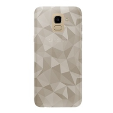 Gigapack Samsung Galaxy J6 (2018) szilikon telefonvédő (3D, gyémánt minta, füstszínű) tok és táska