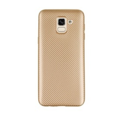 Gigapack Samsung Galaxy J6 (2018) szilikon telefonvédő (karbon minta, arany) tok és táska