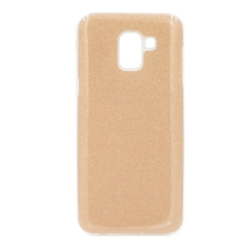 Gigapack Samsung Galaxy J6 (2018) szilikon telefonvédő (műanyag belső, csillogó hátlap, arany) tok és táska