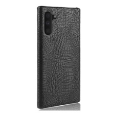 Gigapack Samsung Galaxy Note 10 műanyag telefonvédő (bőr hatású, krokodilbőr minta, fekete) tok és táska