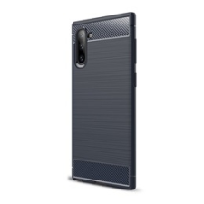 Gigapack Samsung Galaxy Note 10 Szilikon telefonvédő (légpárnás sarok, szálcsiszolt, karbon minta, sötétkék) tok és táska