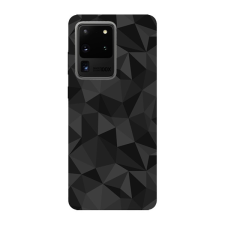 Gigapack Samsung Galaxy S20 Ultra (SM-G988B) szilikon telefonvédő (3D, gyémánt minta) fekete tok és táska