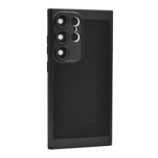 Gigapack Samsung Galaxy S24 Ultra (SM-S928) műanyag telefonvédő (légáteresztő, lyukacsos, kameravédő) fekete tok és táska