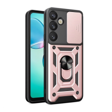 Gigapack Samsung Galaxy S25 (SM-S931) defender szilikon telefonvédő (ütésállóság, tartógyűrű, kameravédő) rozéarany tok és táska