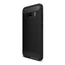 Gigapack Samsung Galaxy S8+ Szilikon telefonvédő (légpárnás sarok, szálcsiszolt, karbon minta, fekete) tok és táska