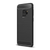 Gigapack Samsung Galaxy S9 Szálcsiszolt Szilikon Tok - Fekete