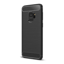 Gigapack Samsung Galaxy S9 Szálcsiszolt Szilikon Tok - Fekete tok és táska