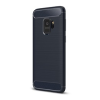 Gigapack Samsung Galaxy S9  Szilikon telefonvédő (légpárnás sarok, szálcsiszolt, karbon minta, sötétkék)