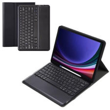Gigapack Samsung Galaxy Tab S9 Plus bőr hatású tok QWERTY angol nyelvű fekete (GP-147100) tablet tok