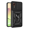 Gigapack Samsung Galaxy Xcover 7 (SM-G556) műanyag telefonvédő (ütésálló, szilikon belső, tartógyűrű, kameravédő) fekete