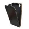 Gigapack Sony Xperia L1 (G3312) tok álló, bőr hatású (Flip, lefelé nyíló, szilikon tartó) fekete