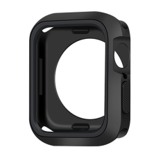 Gigapack Szilikon keret (ütésálló) FEKETE [Apple Watch Series SE 44mm] (5996457828364) - Kijelzővédő fólia okosóra kellék