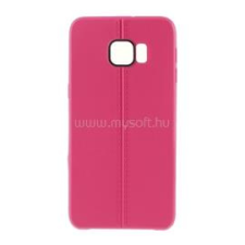 Gigapack Szilikon telefonvédő (bőr hatású, varrás minta) RÓZSASZÍN (GP-58538) tok és táska