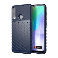 Gigapack Szilikon telefonvédő (közepesen ütésálló, csíkos, dombor minta) SÖTÉTKÉK Huawei Y6p tok és táska