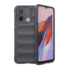 Gigapack Szilikon telefonvédő (közepesen ütésálló, kamera védelem, 3D minta) SÖTÉTSZÜRKE Xiaomi Redmi 12C tok és táska