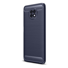 Gigapack Szilikon telefonvédő (közepesen ütésálló, légpárnás sarok, szálcsiszolt, karbon minta) SÖTÉTKÉK [Xiaomi Redmi Note 9 5G] (5996591036892) tok és táska