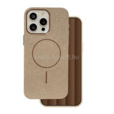 Gigapack Szilikon telefonvédő (műanyag hátlap, kameravédő, MagSafe, csillogó) BARNA (GP-171512) tok és táska