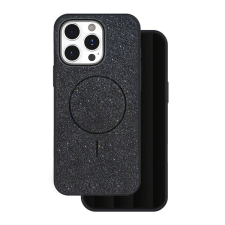 Gigapack Szilikon telefonvédő (műanyag hátlap, kameravédő, MagSafe, csillogó) FEKETE Apple iPhone 14 Pro tok és táska
