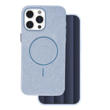 Gigapack Szilikon telefonvédő (műanyag hátlap, kameravédő, MagSafe, csillogó) VILÁGOSKÉK Apple iPhone 15 Pro tok és táska
