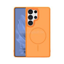 Gigapack Szilikon telefonvédő (műanyag hátlap, ütésállóság, légpárnás sarok, kameravédő, MagSafe) NARANCSSÁRGA (GP-181553) tok és táska