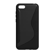 Gigapack Szilikon telefonvédő (S-line, karbon minta) FEKETE [Honor 7S] (5996457803545) tok és táska