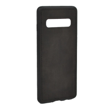 Gigapack Szilikon telefonvédő (szövet minta) FEKETE Samsung Galaxy S10 (SM-G973) tok és táska