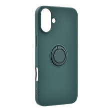 Gigapack Szilikon telefonvédő (tartógyűrű, mikrofiber plüss belső, mágneses, kameravédő) SÖTÉTZÖLD Apple iPhone 16 tok és táska