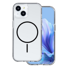 Gigapack Szilikon telefonvédő (ultravékony, műanyag hátlap, MagSafe, légpárnás sarok) FEKETE Apple iPhone 16e tok és táska