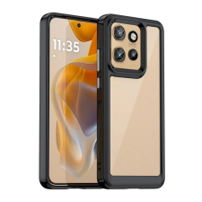 Gigapack Szilikon telefonvédő (ütésállóság, átlátszó hátlap) FEKETE Motorola Edge 50 Neo 5G tok és táska