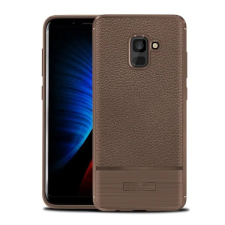 Gigapack Szilikon telefonvédő (ütésállóság, bőr hatású, szálcsiszolt) BARNA tok és táska