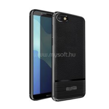 Gigapack Szilikon telefonvédő (ütésállóság, bőr hatású, szálcsiszolt) FEKETE (GP-80257) tok és táska