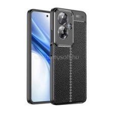 Gigapack Szilikon telefonvédő (ütésállóság, bőr hatású, varrás minta) FEKETE (GP-153864) tok és táska