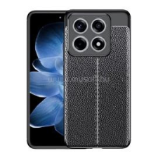 Gigapack Szilikon telefonvédő (ütésállóság, bőr hatású, varrás minta) FEKETE (GP-163085) tok és táska