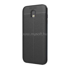 Gigapack Szilikon telefonvédő (ütésállóság, bőr hatású, varrás minta) FEKETE (GP-72324) tok és táska