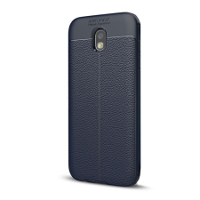 Gigapack Szilikon telefonvédő (ütésállóság, bőr hatású, varrás minta) SÖTÉTKÉK tok és táska