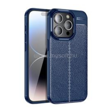 Gigapack Szilikon telefonvédő (ütésállóság, bőr hatású, varrás minta) SÖTÉTKÉK (GP-144914) tok és táska