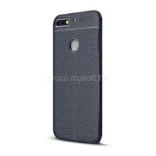 Gigapack Szilikon telefonvédő (ütésállóság, bőr hatású, varrás minta) SÖTÉTKÉK (GP-77404) tok és táska