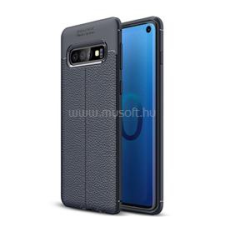 Gigapack Szilikon telefonvédő (ütésállóság, bőr hatású, varrás minta) SÖTÉTKÉK (GP-84795) tok és táska