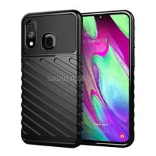 Gigapack Szilikon telefonvédő (ütésállóság, csíkos, dombor minta) FEKETE (GP-102751) tok és táska