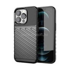 Gigapack Szilikon telefonvédő (ütésállóság, csíkos, dombor minta) FEKETE (GP-110746) tok és táska