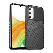 Gigapack Szilikon telefonvédő (ütésállóság, csíkos, dombor minta) FEKETE (GP-136229) tok és táska