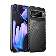 Gigapack Szilikon telefonvédő (ütésállóság, csíkos, dombor minta) FEKETE (GP-174326) tok és táska