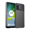 Gigapack Szilikon telefonvédő (ütésállóság, csíkos, dombor minta) FEKETE Motorola Moto E13 (XT-2345) "Gigapack csomagolás" (GP-136729) (GP-136729)